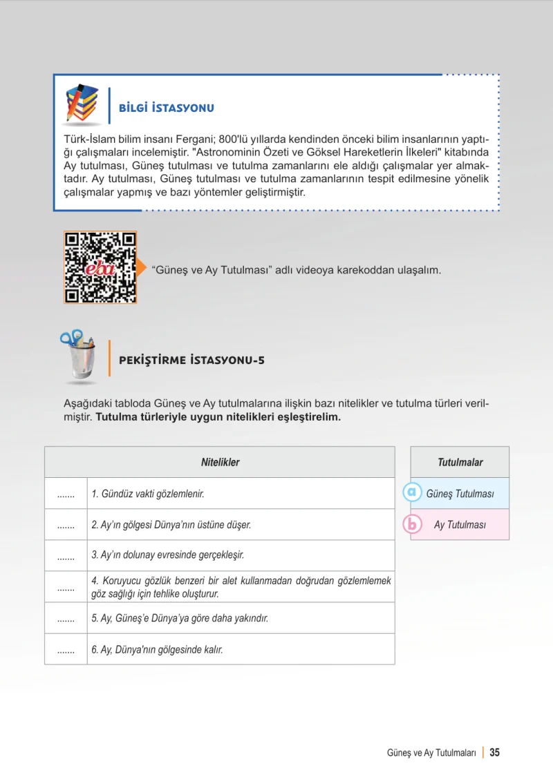 6. Sınıf Fen Bilimleri Ders Kitabı Cevapları Meb Yayınları 1. Kitap Sayfa 35