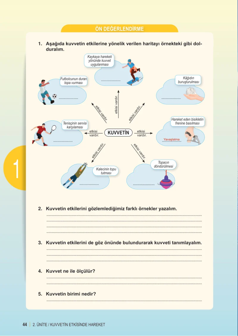 6. Sınıf Fen Bilimleri Ders Kitabı Cevapları Meb Yayınları 1. Kitap Sayfa 44