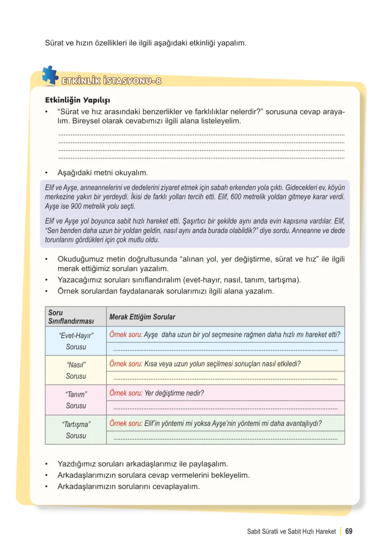 6. Sınıf Fen Bilimleri Ders Kitabı Cevapları Meb Yayınları 1. Kitap Sayfa 69