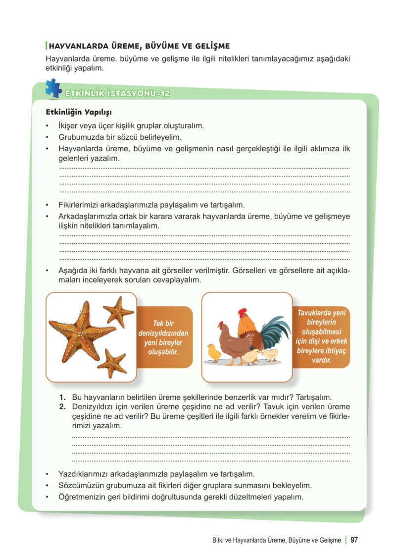 6. Sınıf Fen Bilimleri Ders Kitabı Cevapları Meb Yayınları 1. Kitap Sayfa 97
