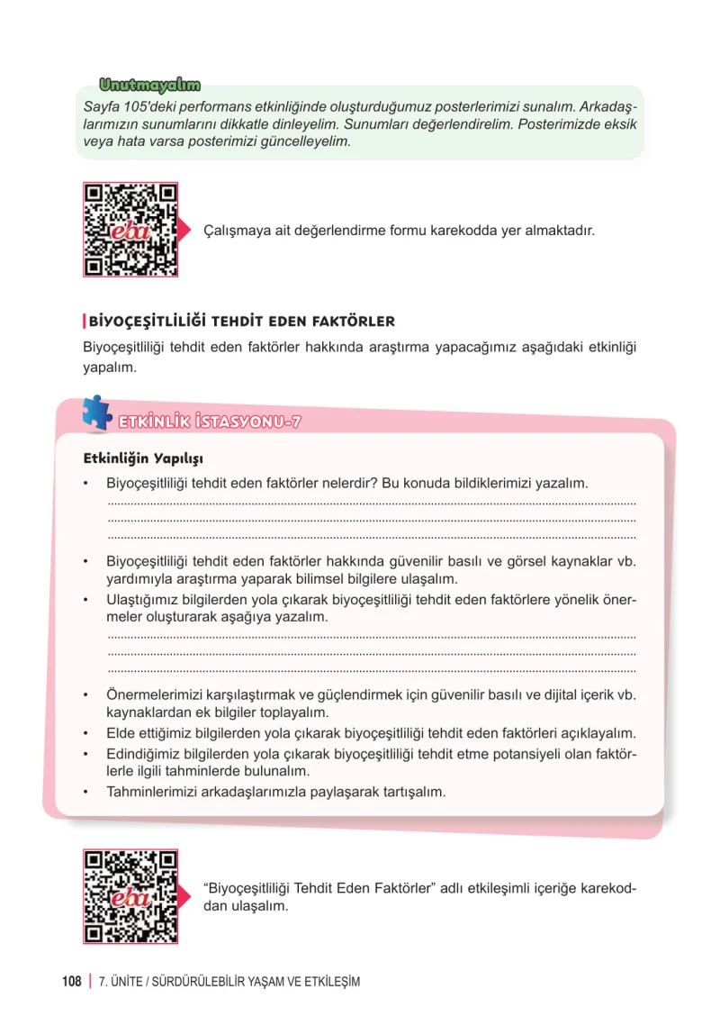 6. Sınıf Fen Bilimleri Ders Kitabı Cevapları Meb Yayınları 2. Kitap Sayfa 108