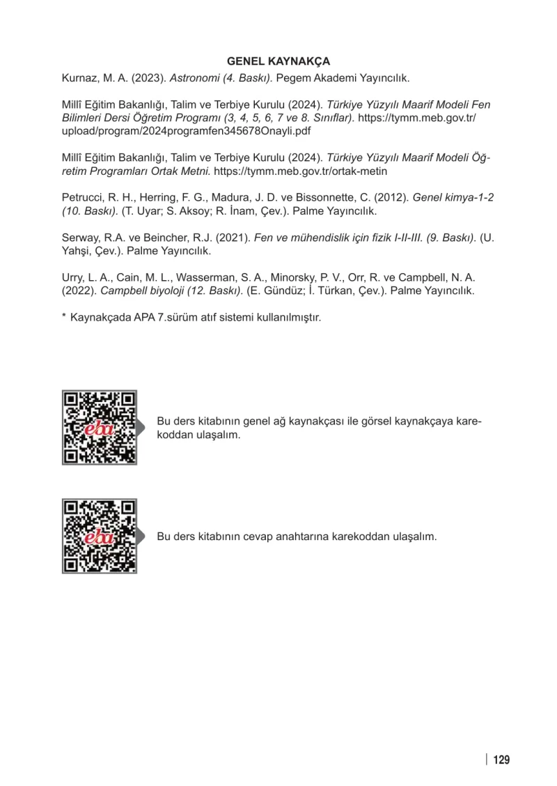 6. Sınıf Fen Bilimleri Ders Kitabı Cevapları Meb Yayınları 2. Kitap Sayfa 129