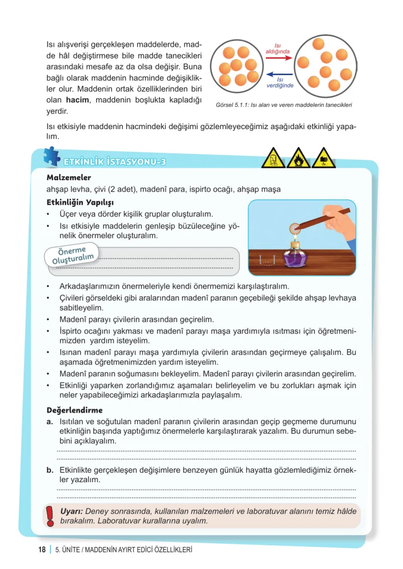 6. Sınıf Fen Bilimleri Ders Kitabı Cevapları Meb Yayınları 2. Kitap Sayfa 18