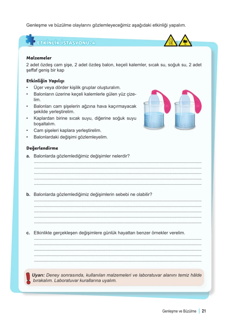6. Sınıf Fen Bilimleri Ders Kitabı Cevapları Meb Yayınları 2. Kitap Sayfa 21