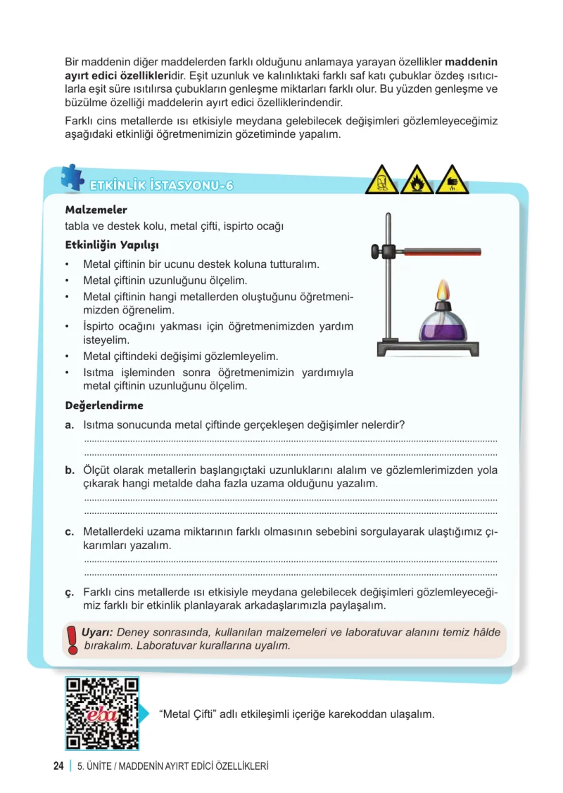 6. Sınıf Fen Bilimleri Ders Kitabı Cevapları Meb Yayınları 2. Kitap Sayfa 24
