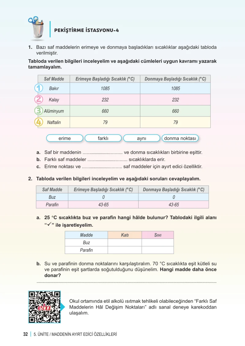 6. Sınıf Fen Bilimleri Ders Kitabı Cevapları Meb Yayınları 2. Kitap Sayfa 32