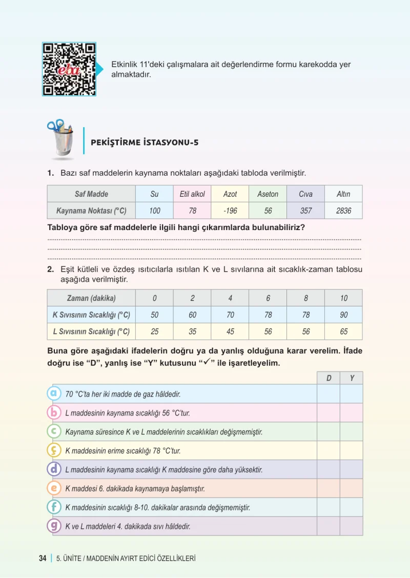 6. Sınıf Fen Bilimleri Ders Kitabı Cevapları Meb Yayınları 2. Kitap Sayfa 34