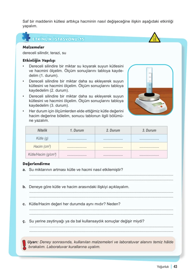 6. Sınıf Fen Bilimleri Ders Kitabı Cevapları Meb Yayınları 2. Kitap Sayfa 43