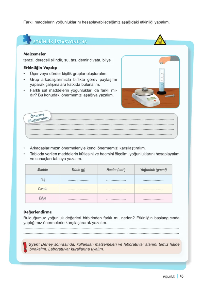 6. Sınıf Fen Bilimleri Ders Kitabı Cevapları Meb Yayınları 2. Kitap Sayfa 45