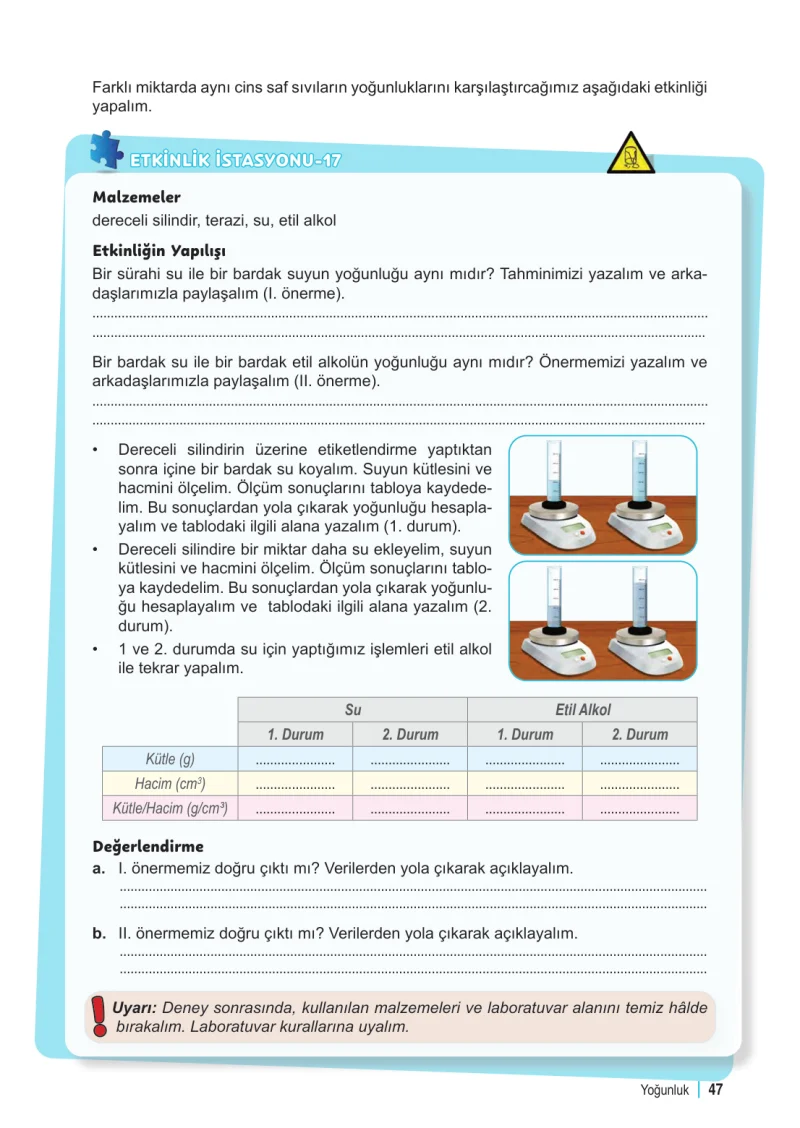 6. Sınıf Fen Bilimleri Ders Kitabı Cevapları Meb Yayınları 2. Kitap Sayfa 47