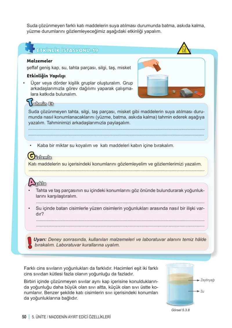 6. Sınıf Fen Bilimleri Ders Kitabı Cevapları Meb Yayınları 2. Kitap Sayfa 50