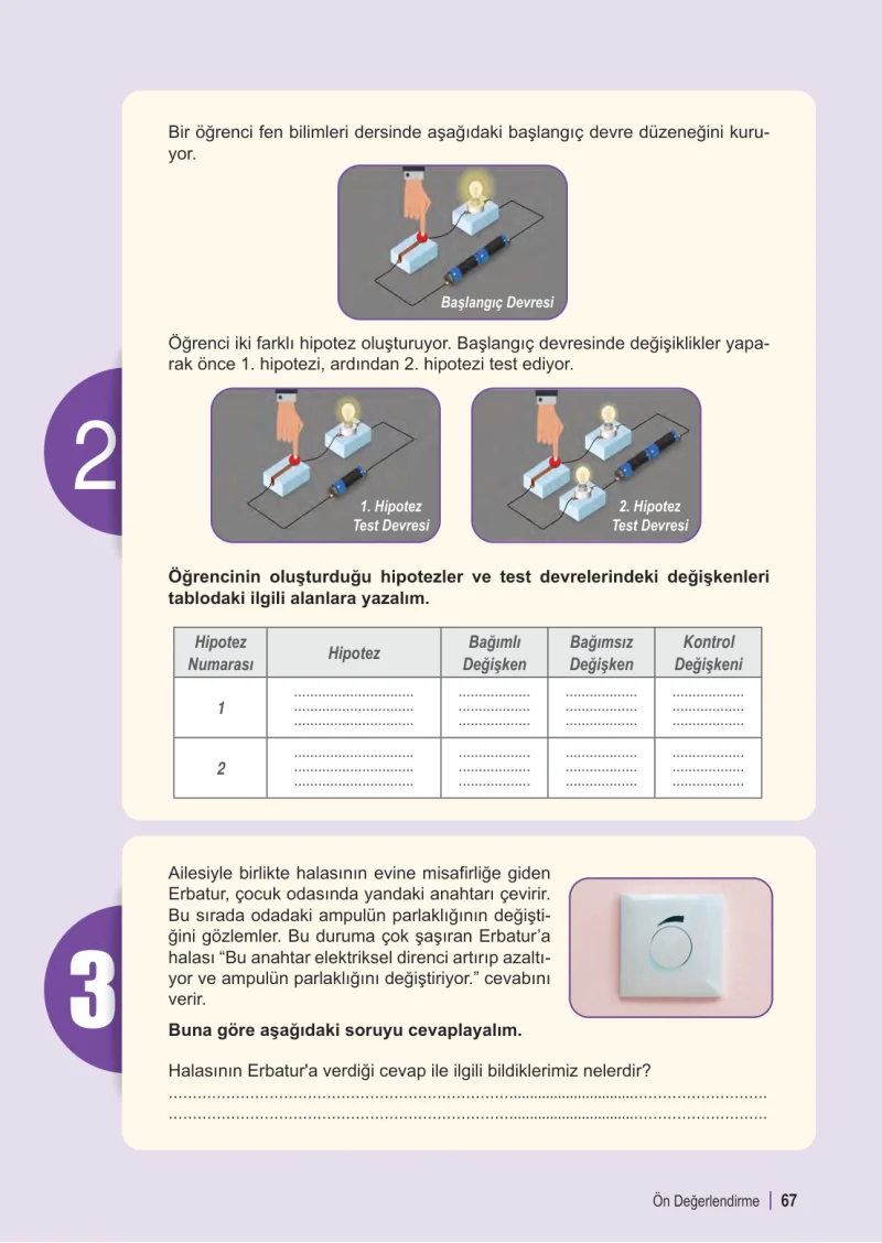6. Sınıf Fen Bilimleri Ders Kitabı Cevapları Meb Yayınları 2. Kitap Sayfa 67