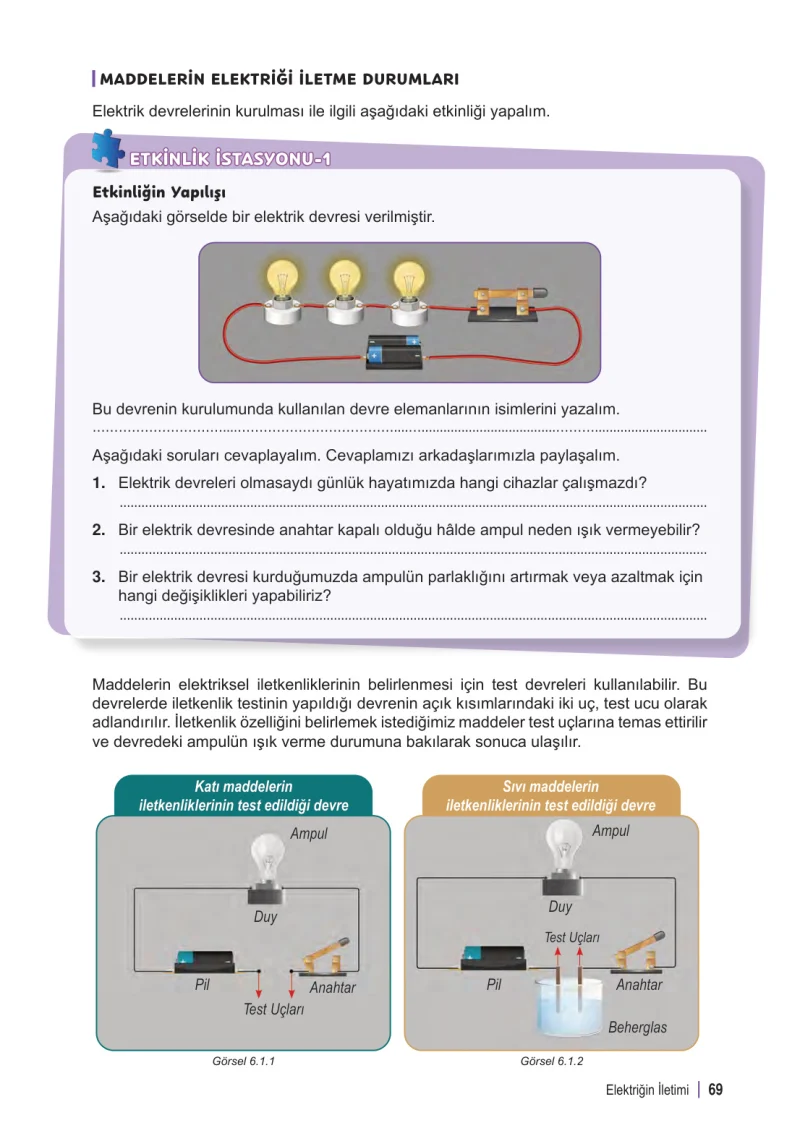 6. Sınıf Fen Bilimleri Ders Kitabı Cevapları Meb Yayınları 2. Kitap Sayfa 69