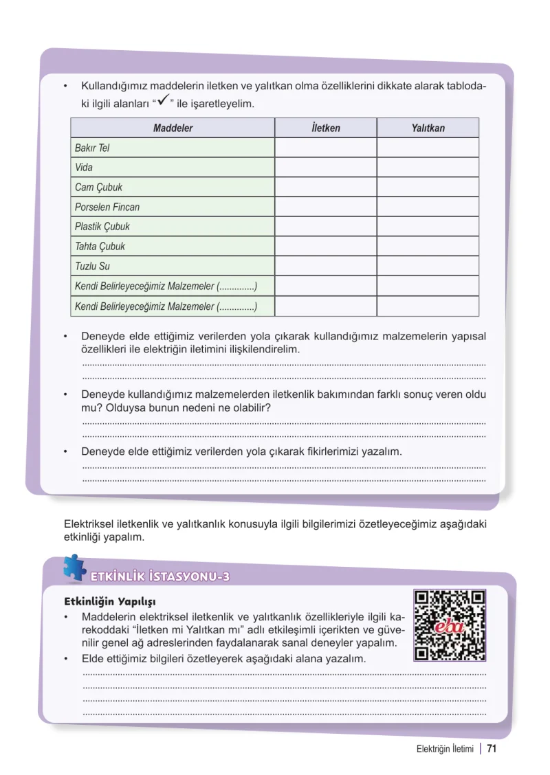 6. Sınıf Fen Bilimleri Ders Kitabı Cevapları Meb Yayınları 2. Kitap Sayfa 71