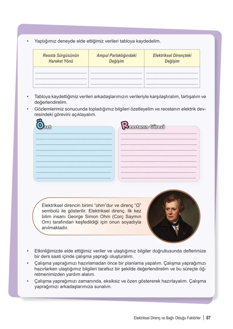 6. Sınıf Fen Bilimleri Ders Kitabı Cevapları Meb Yayınları 2. Kitap Sayfa 87