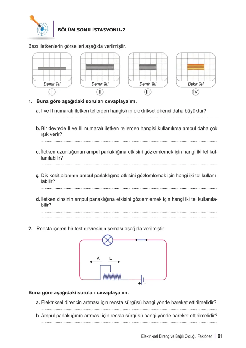 6. Sınıf Fen Bilimleri Ders Kitabı Cevapları Meb Yayınları 2. Kitap Sayfa 91