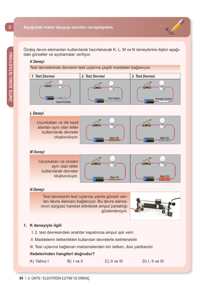 6. Sınıf Fen Bilimleri Ders Kitabı Cevapları Meb Yayınları 2. Kitap Sayfa 94