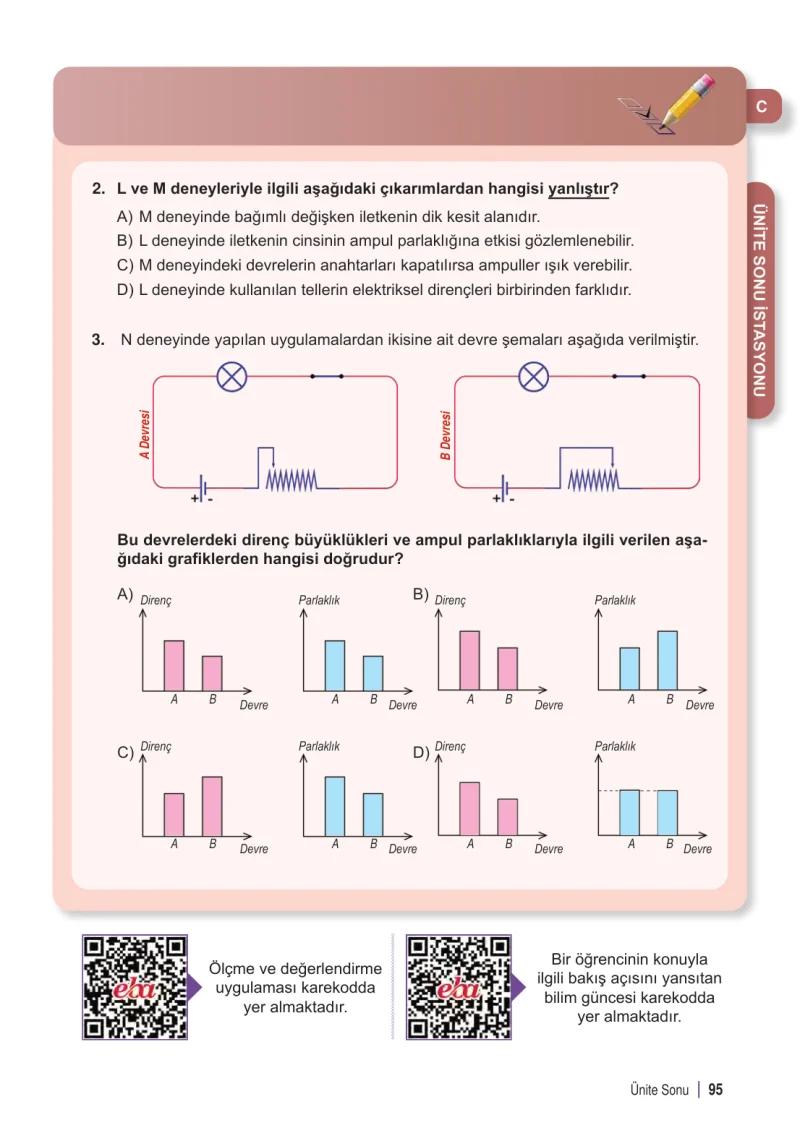 6. Sınıf Fen Bilimleri Ders Kitabı Cevapları Meb Yayınları 2. Kitap Sayfa 95