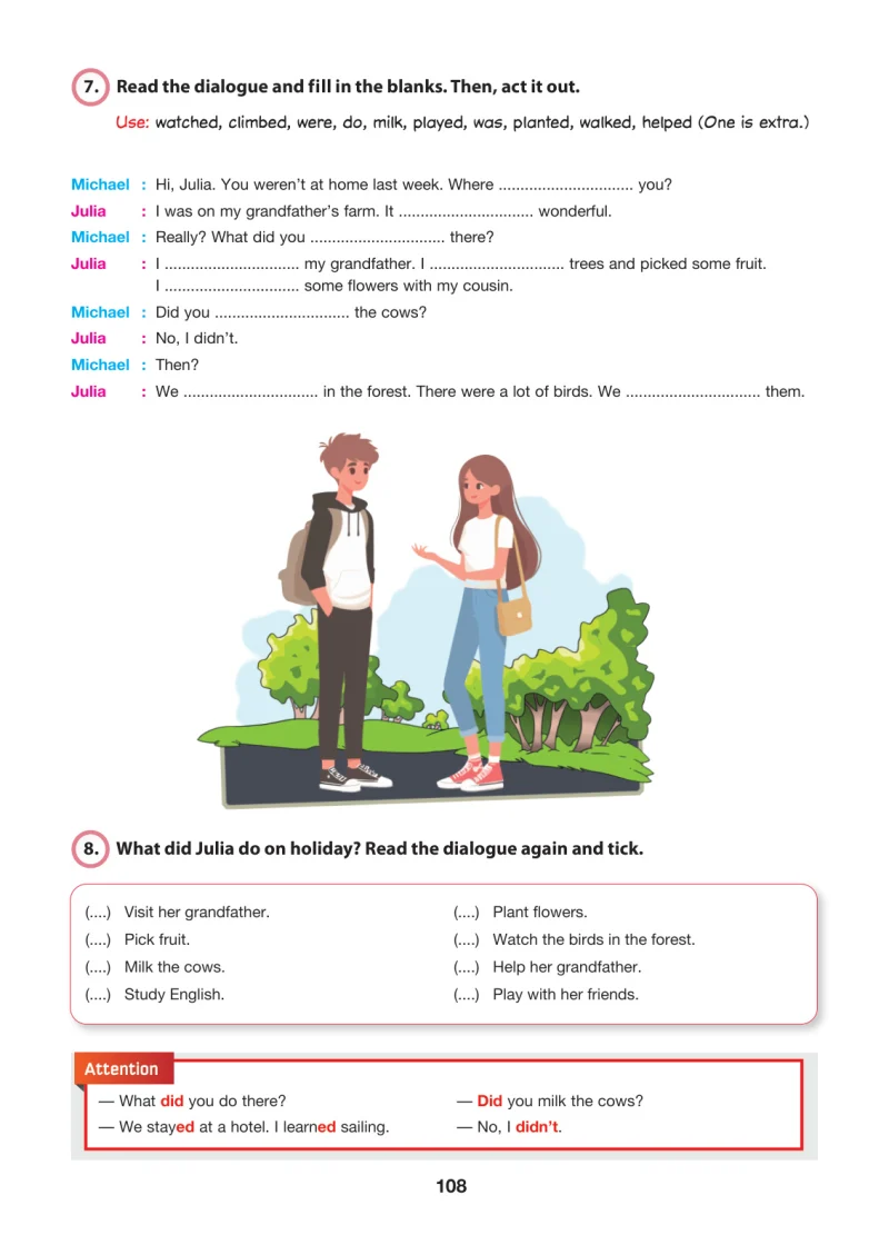 6. Sınıf İngilizce Ders Kitabı Cevapları Hecce Yayınları Sayfa 108