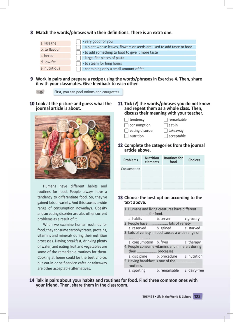6. Sınıf İngilizce Ders Kitabı Cevapları Meb Yayınları Ders Kitapı Sayfa 123