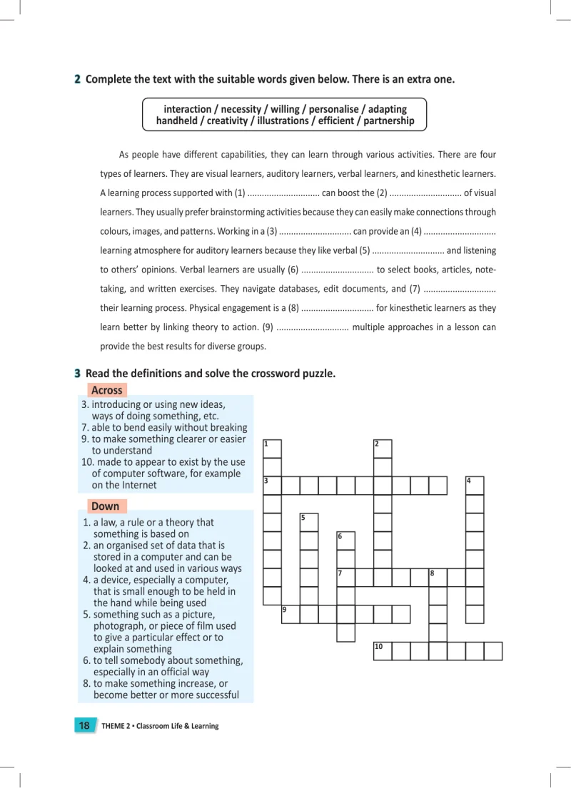 6. Sınıf İngilizce Ders Kitabı Cevapları Meb Yayınları Work Book Sayfa 18