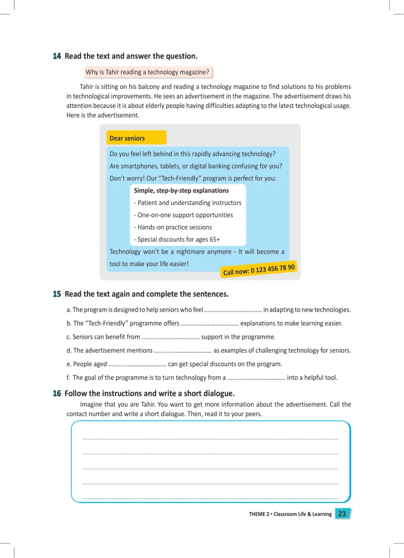 6. Sınıf İngilizce Ders Kitabı Cevapları Meb Yayınları Work Book Sayfa 23