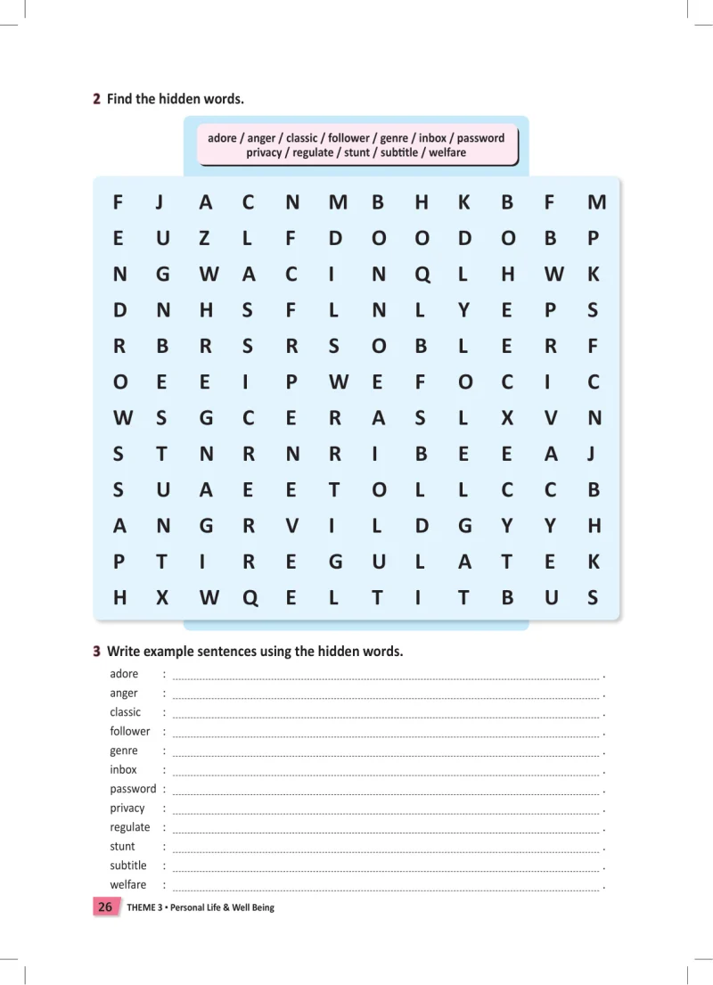 6. Sınıf İngilizce Ders Kitabı Cevapları Meb Yayınları Work Book Sayfa 26