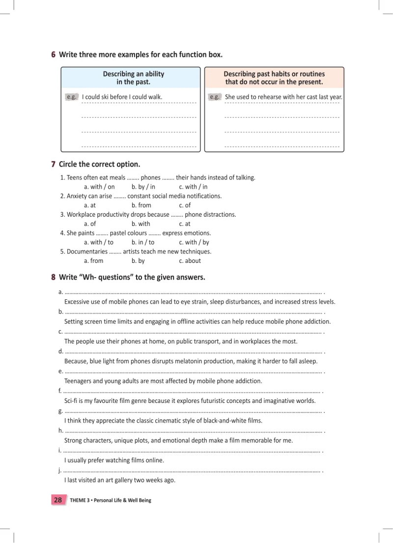 6. Sınıf İngilizce Ders Kitabı Cevapları Meb Yayınları Work Book Sayfa 28