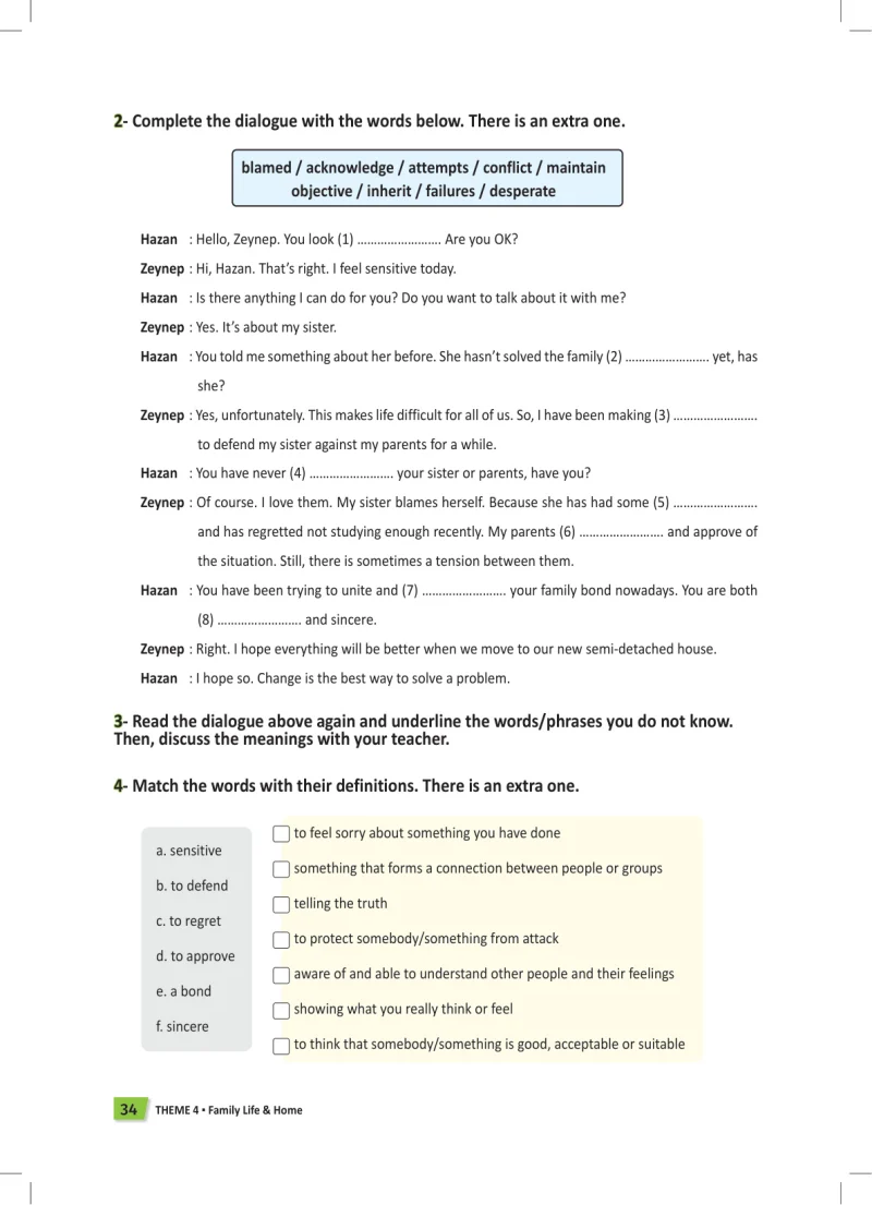 6. Sınıf İngilizce Ders Kitabı Cevapları Meb Yayınları Work Book Sayfa 34
