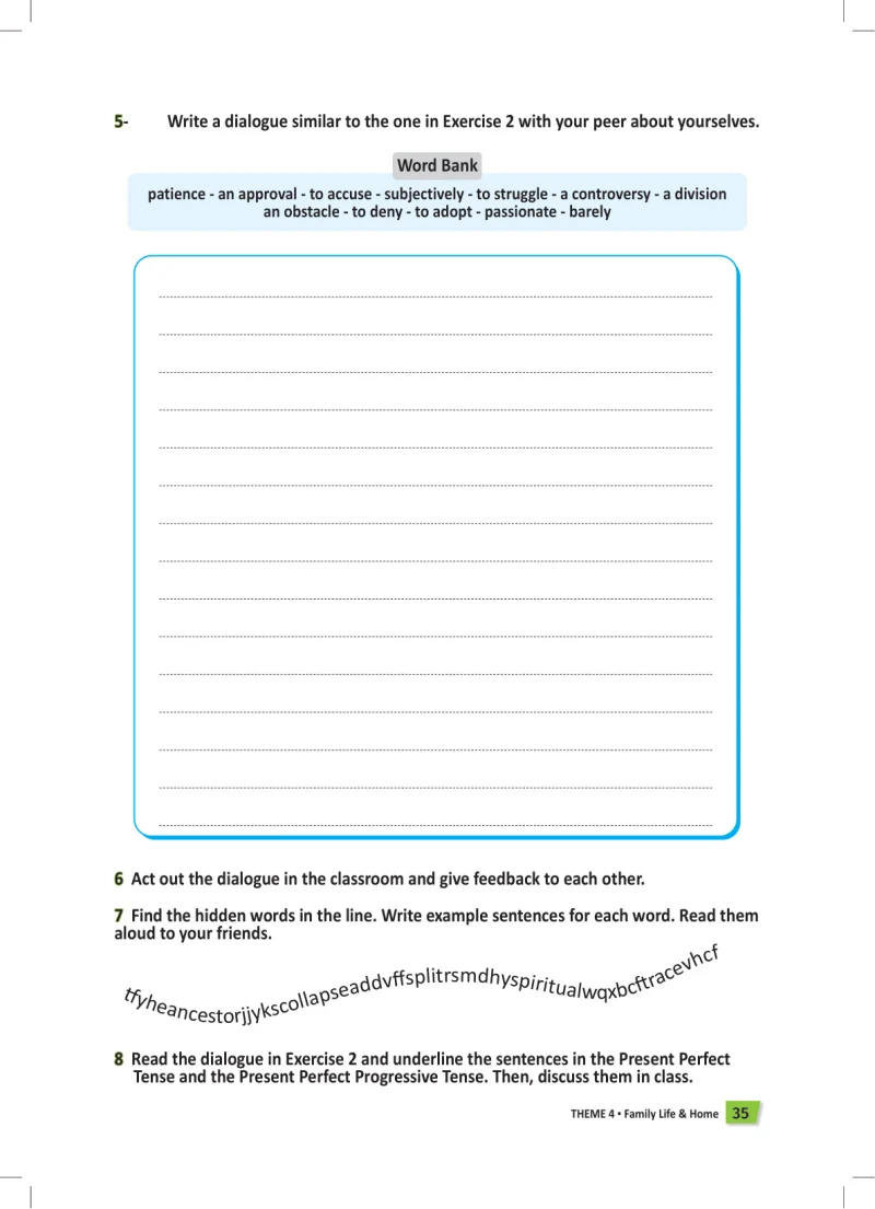 6. Sınıf İngilizce Ders Kitabı Cevapları Meb Yayınları Work Book Sayfa 35