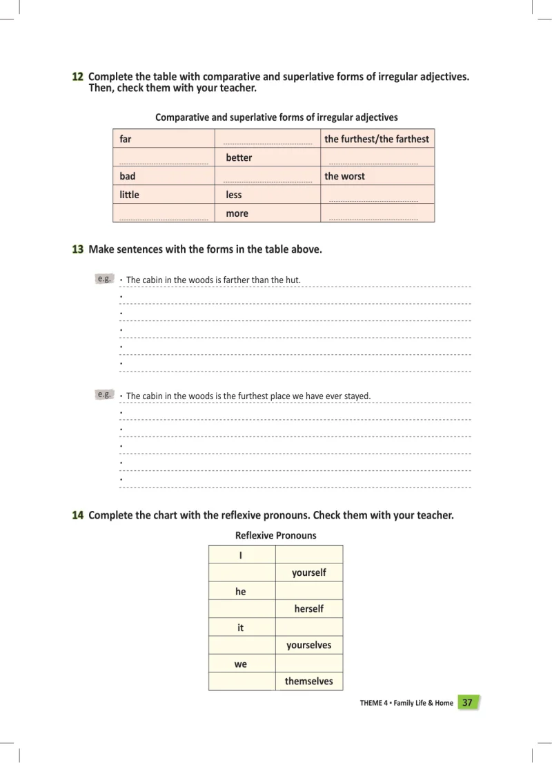 6. Sınıf İngilizce Ders Kitabı Cevapları Meb Yayınları Work Book Sayfa 37