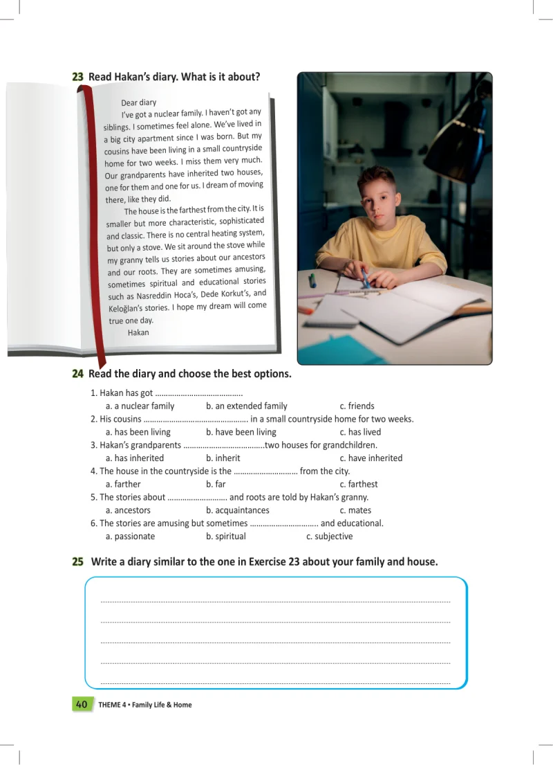 6. Sınıf İngilizce Ders Kitabı Cevapları Meb Yayınları Work Book Sayfa 40