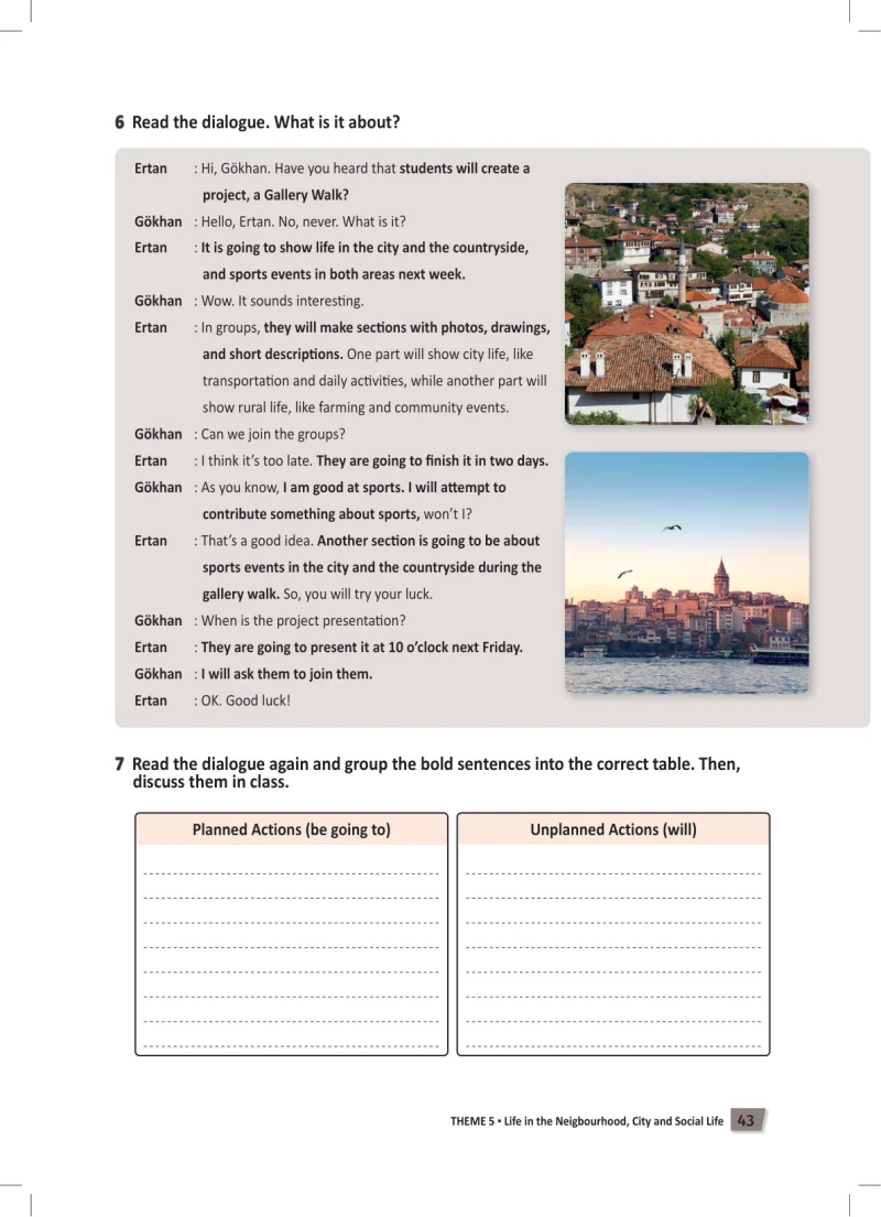 6. Sınıf İngilizce Ders Kitabı Cevapları Meb Yayınları Work Book Sayfa 43