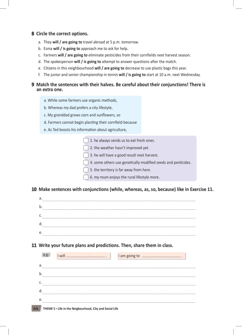6. Sınıf İngilizce Ders Kitabı Cevapları Meb Yayınları Work Book Sayfa 44