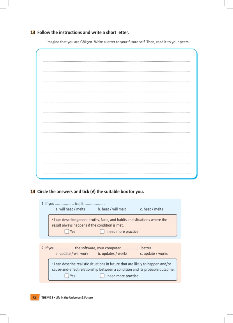 6. Sınıf İngilizce Ders Kitabı Cevapları Meb Yayınları Work Book Sayfa 72