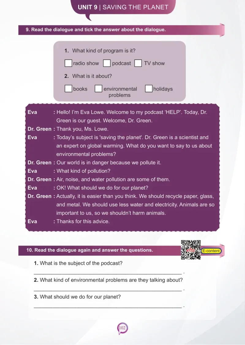 6. Sınıf İngilizce Ders Kitabı Cevapları Meb Yayınları Sayfa 102