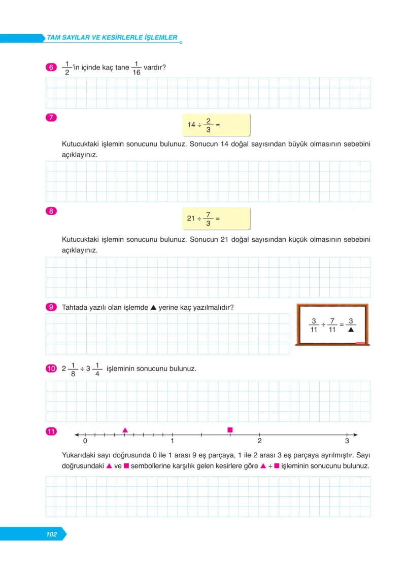 6. Sınıf Matematik Ders Kitabı Cevapları Ata Yayınları Sayfa 102