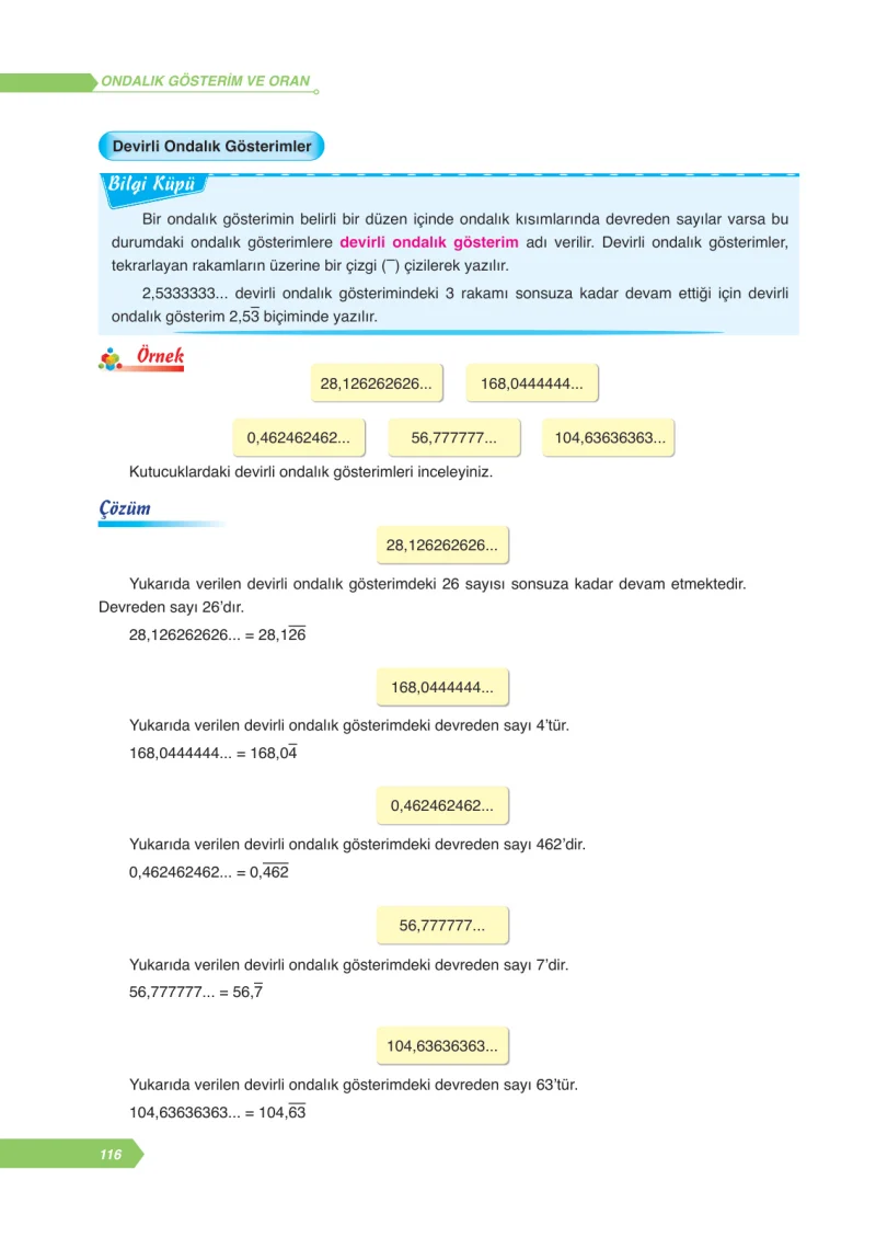 6. Sınıf Matematik Ders Kitabı Cevapları Ata Yayınları Sayfa 116