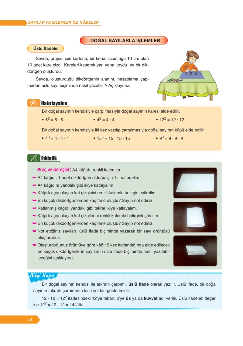 6. Sınıf Matematik Ders Kitabı Cevapları Ata Yayınları Sayfa 12