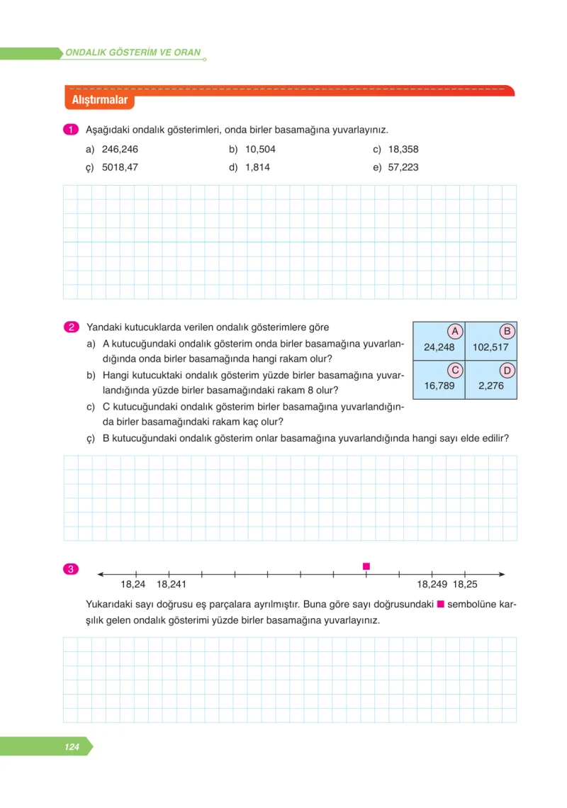 6. Sınıf Matematik Ders Kitabı Cevapları Ata Yayınları Sayfa 124