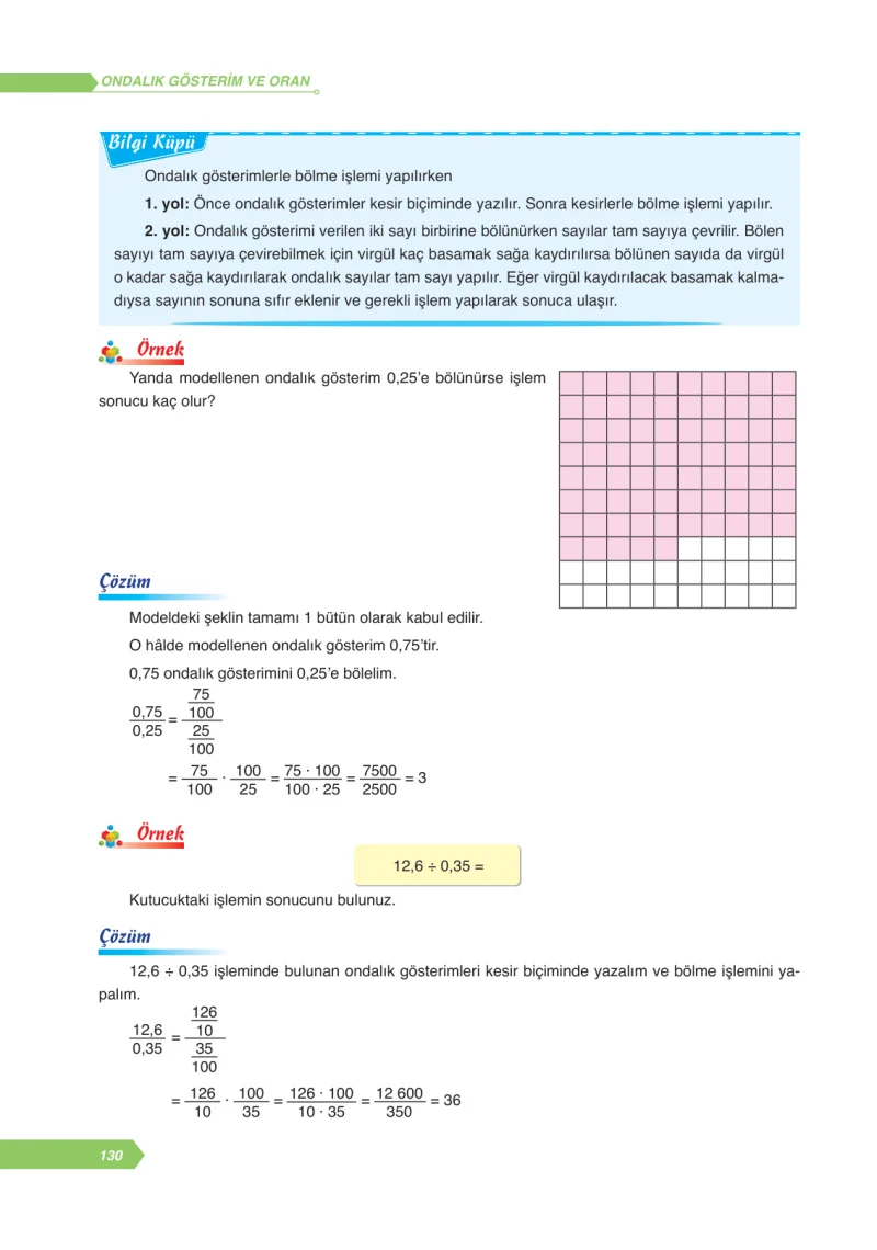 6. Sınıf Matematik Ders Kitabı Cevapları Ata Yayınları Sayfa 130