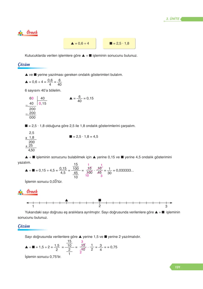 6. Sınıf Matematik Ders Kitabı Cevapları Ata Yayınları Sayfa 131