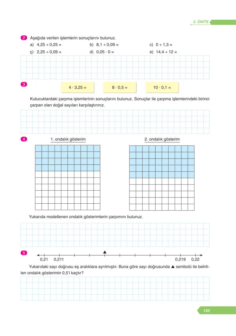 6. Sınıf Matematik Ders Kitabı Cevapları Ata Yayınları Sayfa 133