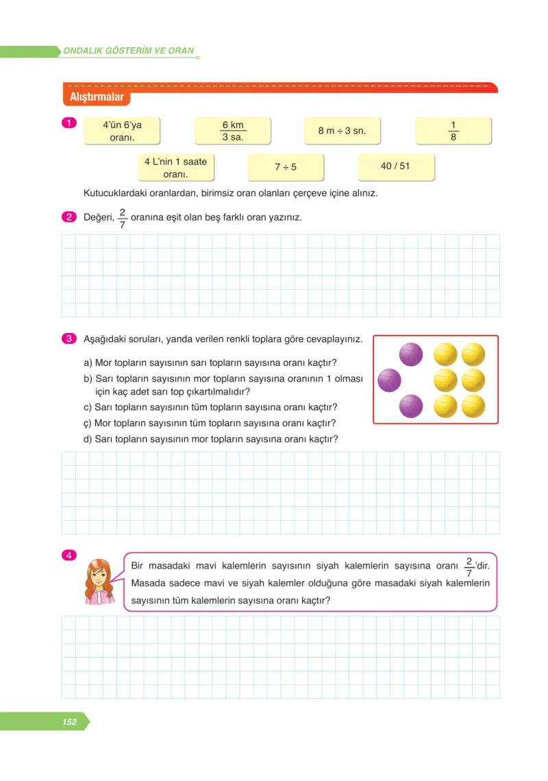 6. Sınıf Matematik Ders Kitabı Cevapları Ata Yayınları Sayfa 152