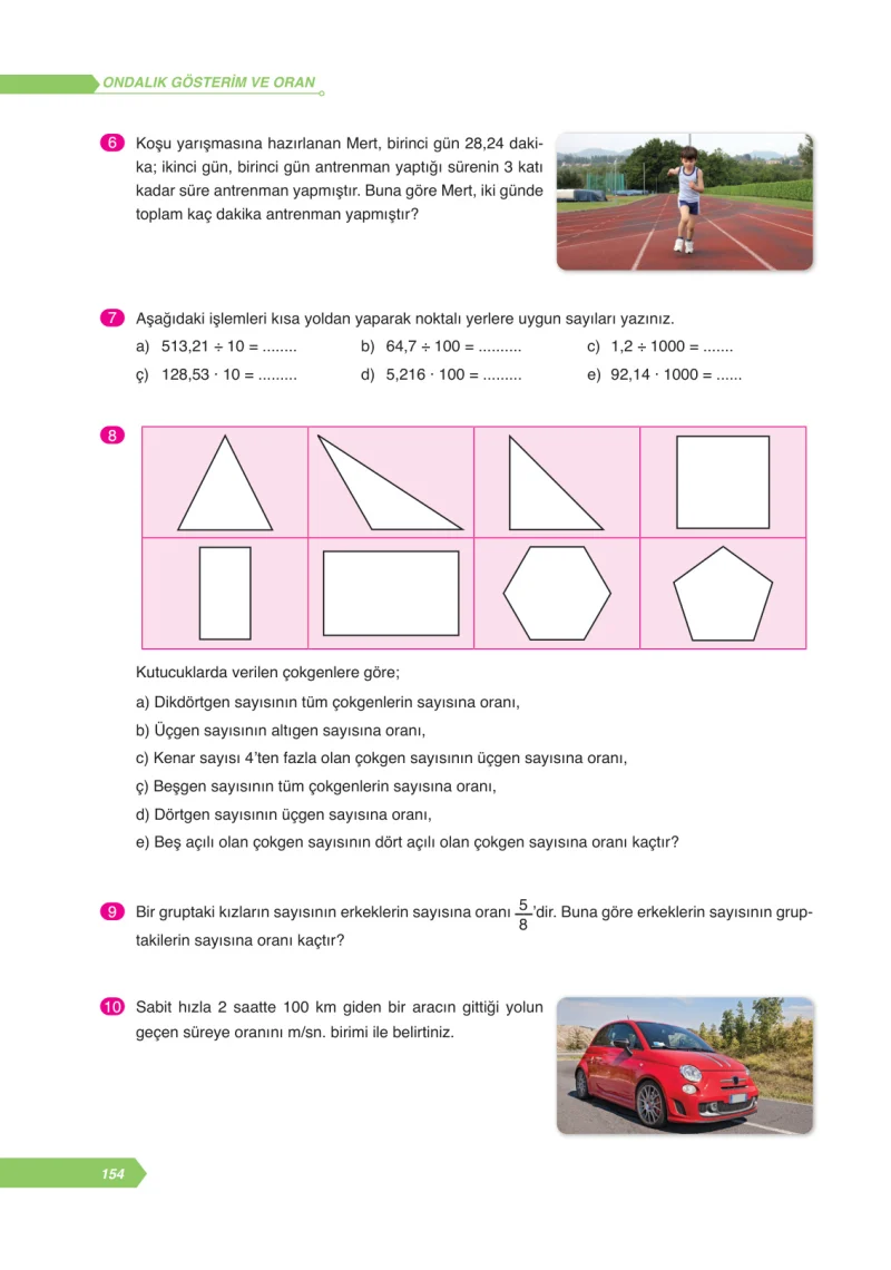 6. Sınıf Matematik Ders Kitabı Cevapları Ata Yayınları Sayfa 154