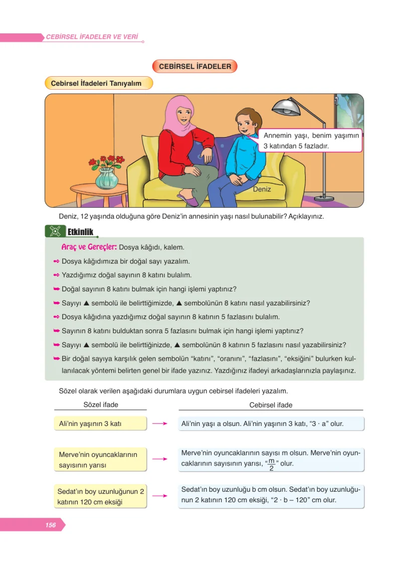 6. Sınıf Matematik Ders Kitabı Cevapları Ata Yayınları Sayfa 156