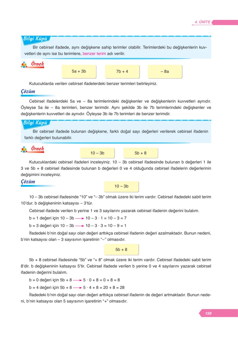 6. Sınıf Matematik Ders Kitabı Cevapları Ata Yayınları Sayfa 159