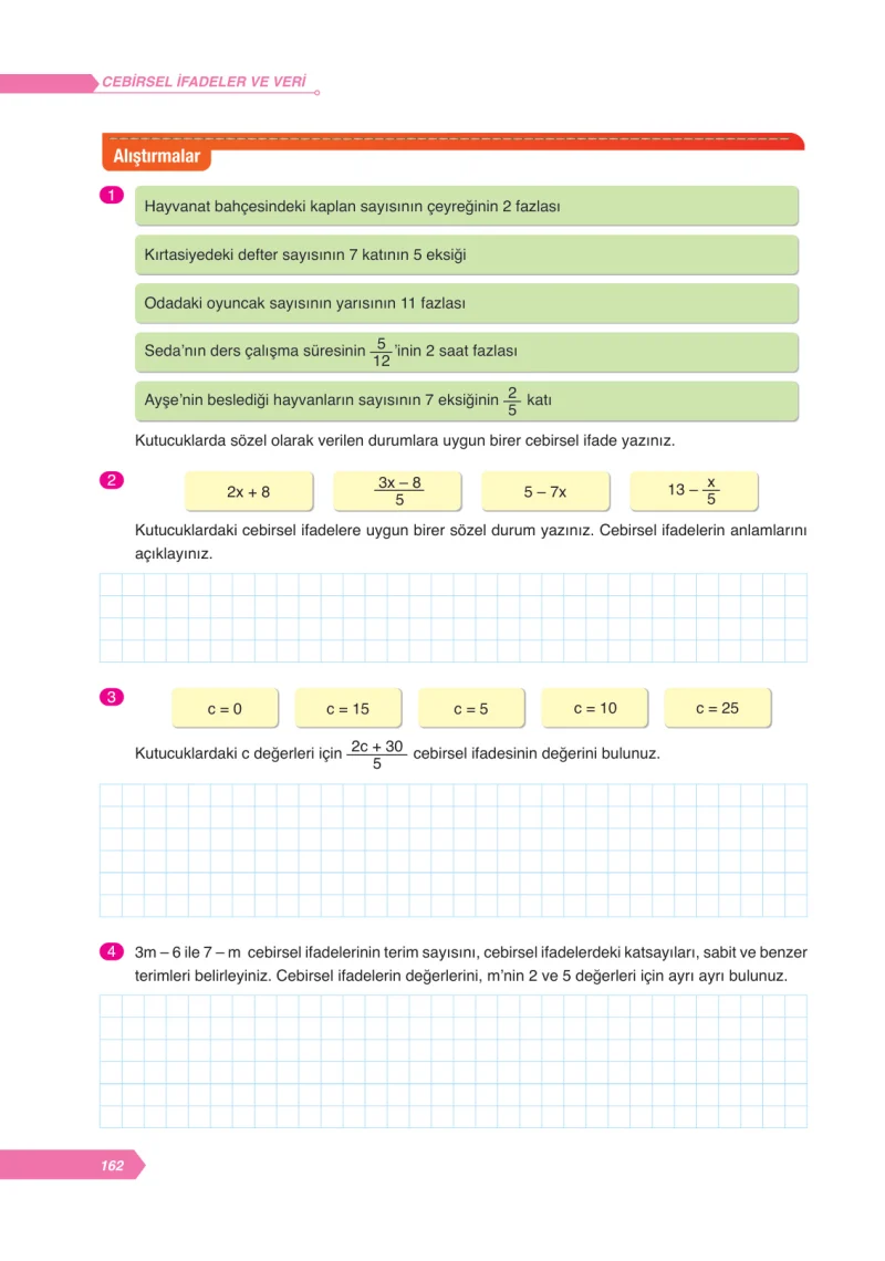 6. Sınıf Matematik Ders Kitabı Cevapları Ata Yayınları Sayfa 162