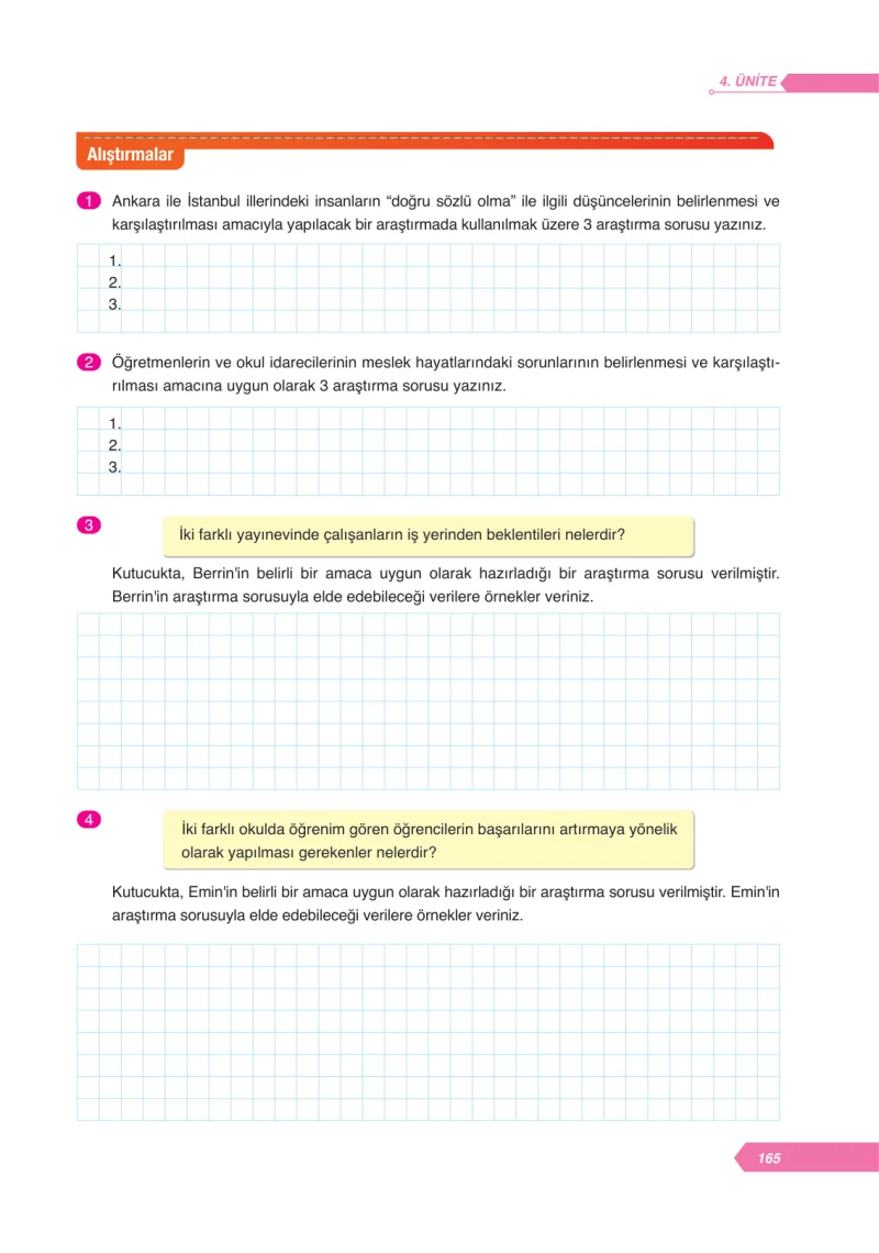 6. Sınıf Matematik Ders Kitabı Cevapları Ata Yayınları Sayfa 165