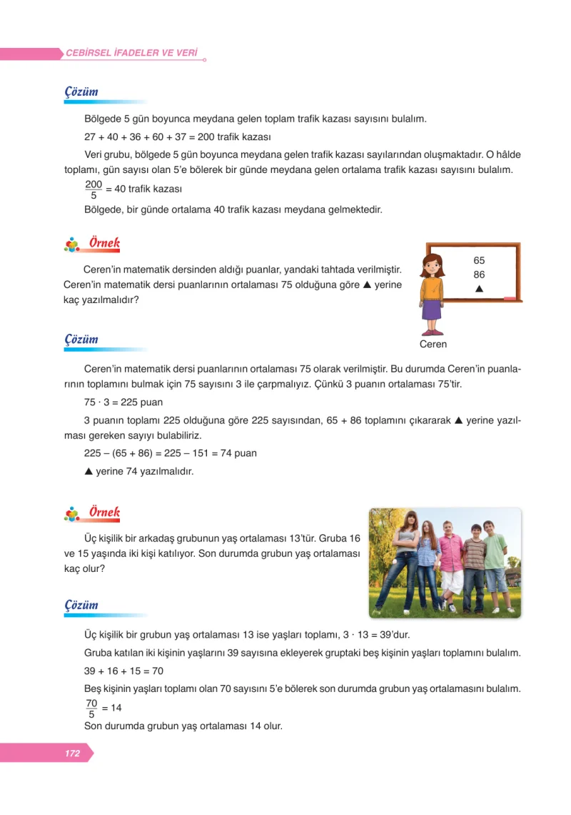 6. Sınıf Matematik Ders Kitabı Cevapları Ata Yayınları Sayfa 172